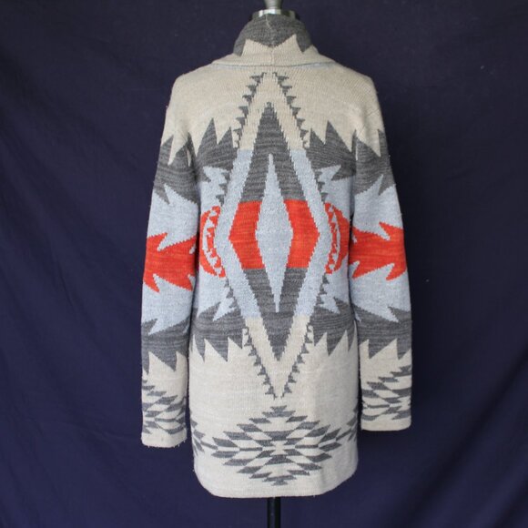 Ralph Lauren LAUREN tribal Aztec southwestern Cardigan sweater shawl POLO RRL M - Picture 10 of 11